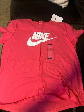 Nike Hot Pink T-Shirt with White Swoosh